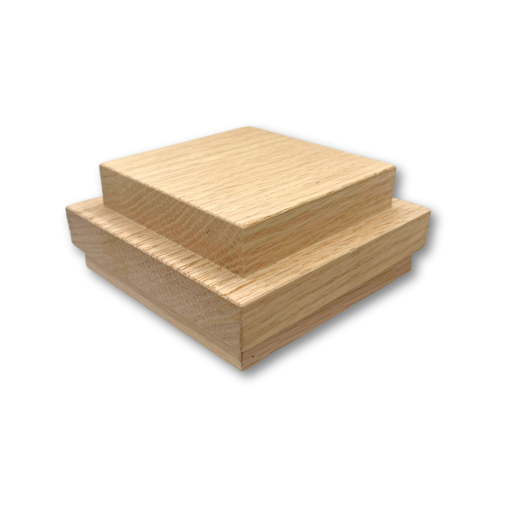 Double Square Top - Red Oak Post Cap - 2" x 4-1/2" x 4-1/2" - NC21RO-P16